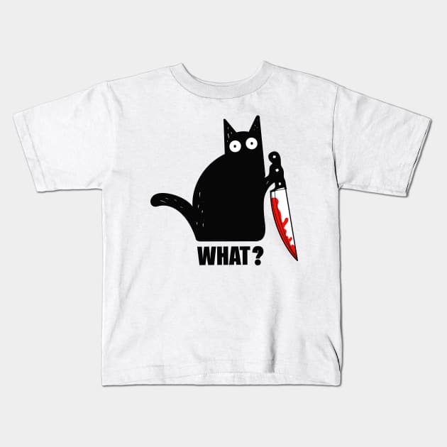 Spooky Lockdown Cat Kids T-Shirt by MotorManiac